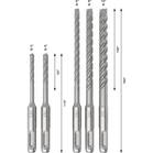 BOSCH Set 5 burghie SDS-plus-5X