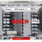 BOSCH Set de biți de înșurubare PRO Impact, 36 buc.