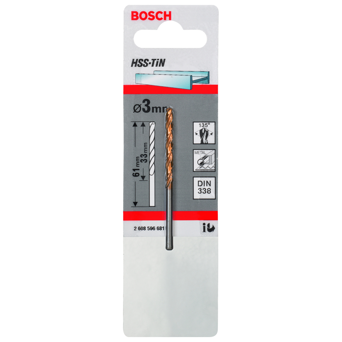 BOSCH Burghiu HSS-TiN