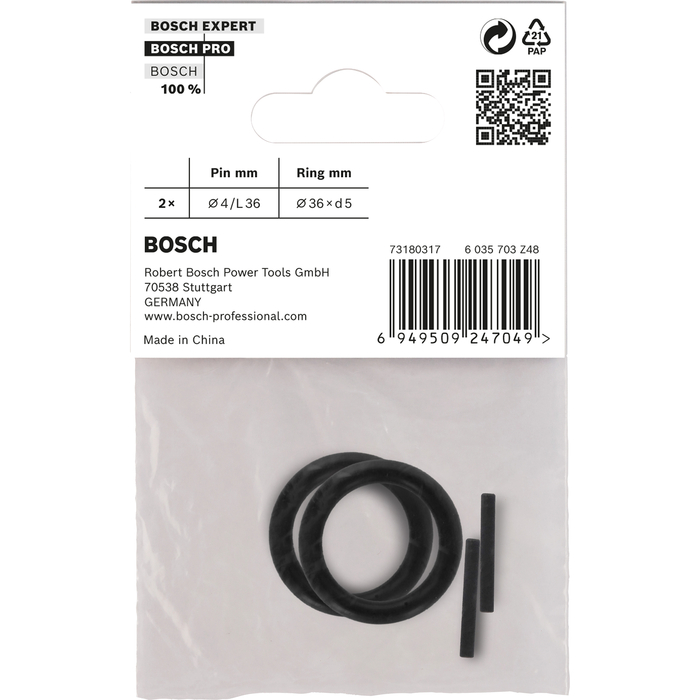 BOSCH Retaining Ring and Pin Set for PRO Impact Socket, 3/4", 4 buc.