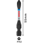 BOSCH Pachet de 2 biți de înșurubare PRO Phillips Impact, PH2, 55 mm