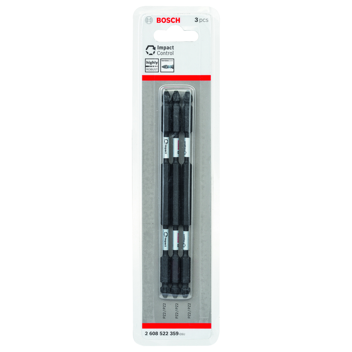 BOSCH Set de capete de şurubelniţă Impact Control, 3 buc.