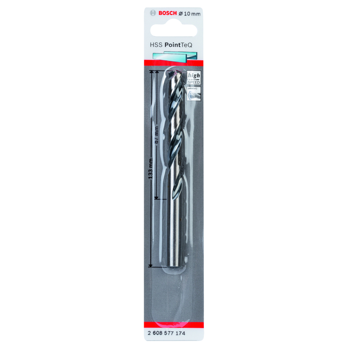 BOSCH Burghiu spiral HSS PointTeQ de 10,0 mm