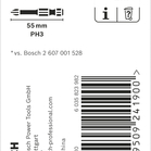 BOSCH Pachet de 2 biți de înșurubare PRO Phillips Impact, PH3, 55 mm