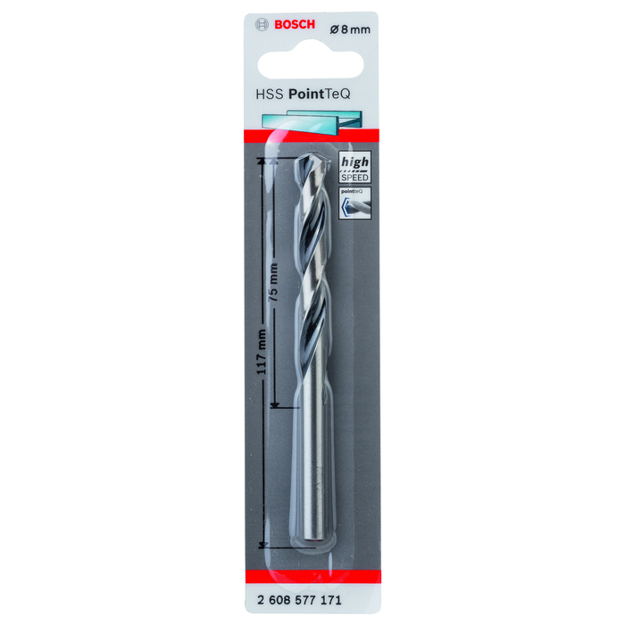 BOSCH Burghiu spiral HSS PointTeQ de 8,0 mm