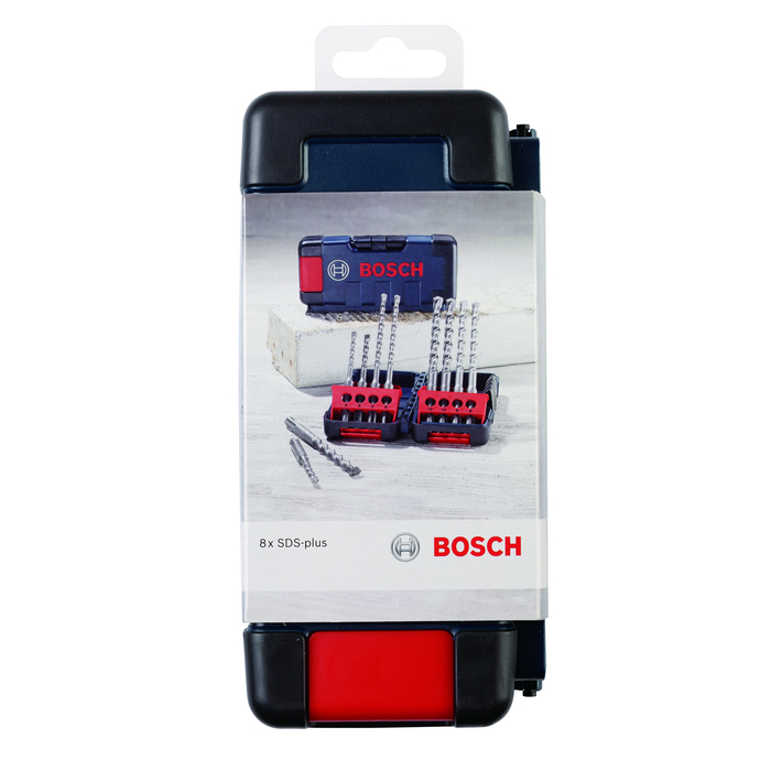 BOSCH Set 8 burghie SDS-plus-3, Tough Box