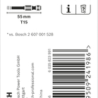 BOSCH Pachet de 2 biți de înșurubare PRO Torx Impact, T15, 55 mm