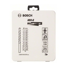 BOSCH Set 25 burghie metal HSS-G în cutie metalică