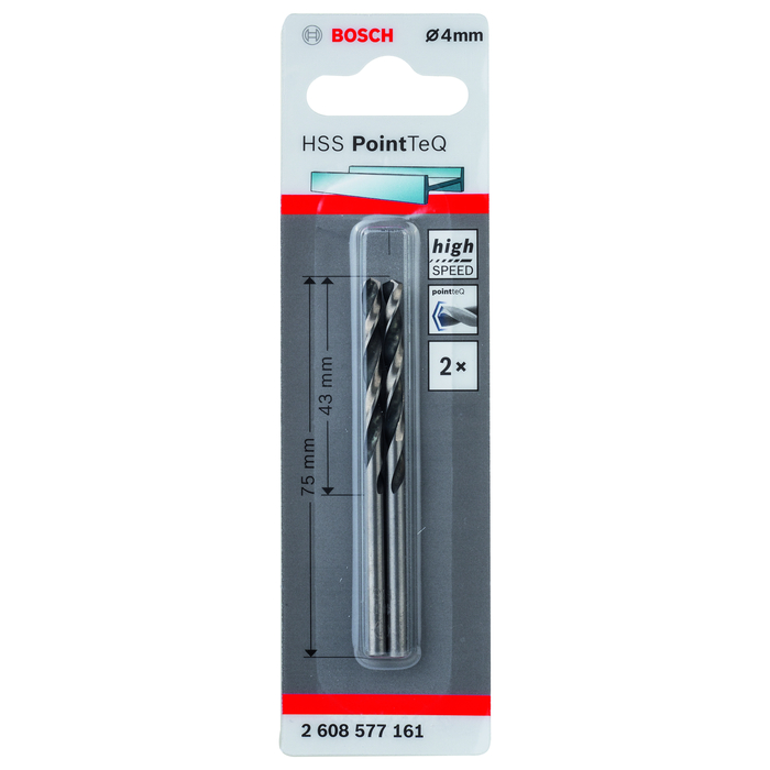 BOSCH Burghiu spiral HSS PointTeQ de 4,0 mm