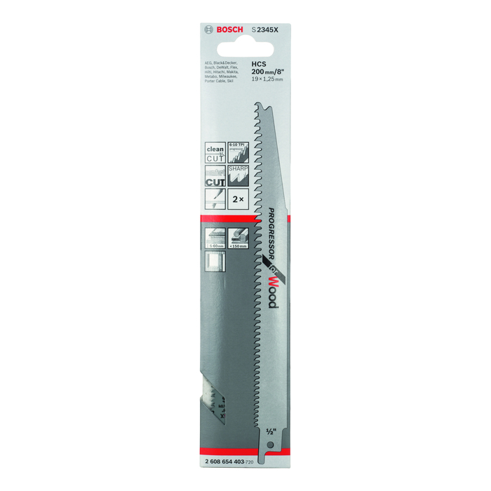 BOSCH Pânză de ferăstrău sabie S 2345 X