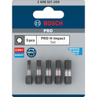 BOSCH Biți de înșurubare PRO H Impact, H3, H4, H5 (x2), H6, 25 mm, 5 buc.