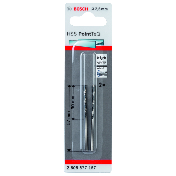 BOSCH Burghiu spiral HSS PointTeQ de 2,6 mm