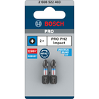 BOSCH Set 2 biți Impact Control 25 mm, PH2