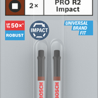 BOSCH Bit de înșurubare PRO Robertson Impact, R2, 55 mm, 2 buc.