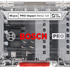 BOSCH Set de 40 burghie PRO Impact Metal