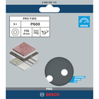 BOSCH PRO F355 Sanding Disc, 115 mm, G600, 5 pcs