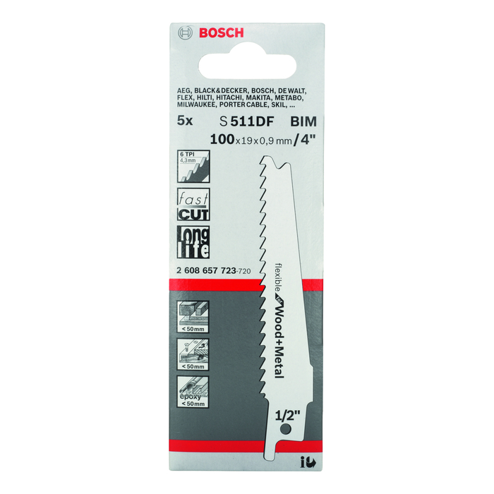 BOSCH Pânză de ferăstrău sabie S 511 DF