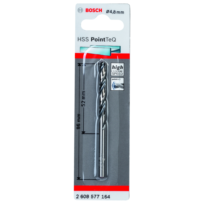 BOSCH Burghiu spiral HSS PointTeQ de 4,8 mm