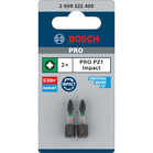 BOSCH Set 2 biți Impact Control 25 mm, PZ1