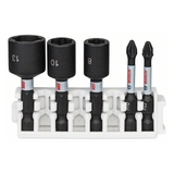 BOSCH Pachet de capete de şurubelniţă Impact Control Screwdriver şi chei tubulare, 5 buc.