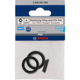 BOSCH Retaining Ring and Pin Set for PRO Impact Socket, 3/8", 4 bucăți