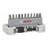 BOSCH Set capete de şurubelniţă, 11 buc., inclusiv suport capete de şurubelniţă