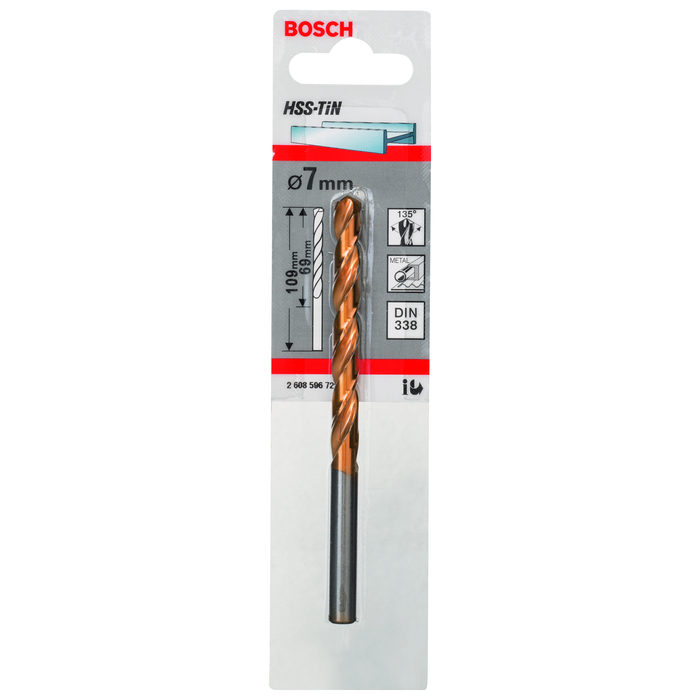 BOSCH Burghiu HSS-TiN