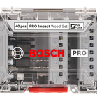 BOSCH PRO Impact Wood Set, 40 buc.