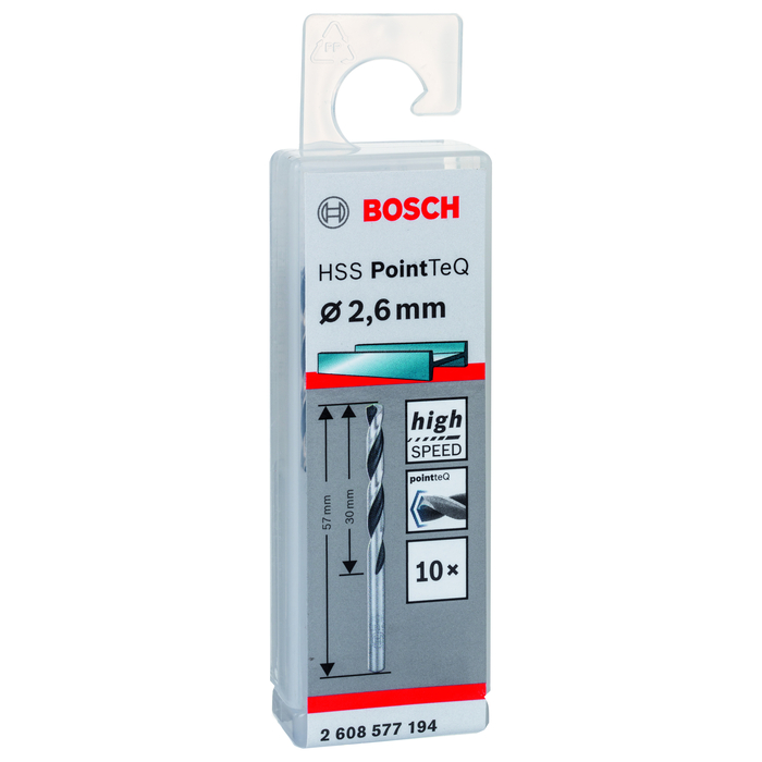 BOSCH Burghiu spiral HSS PointTeQ de 2,6 mm