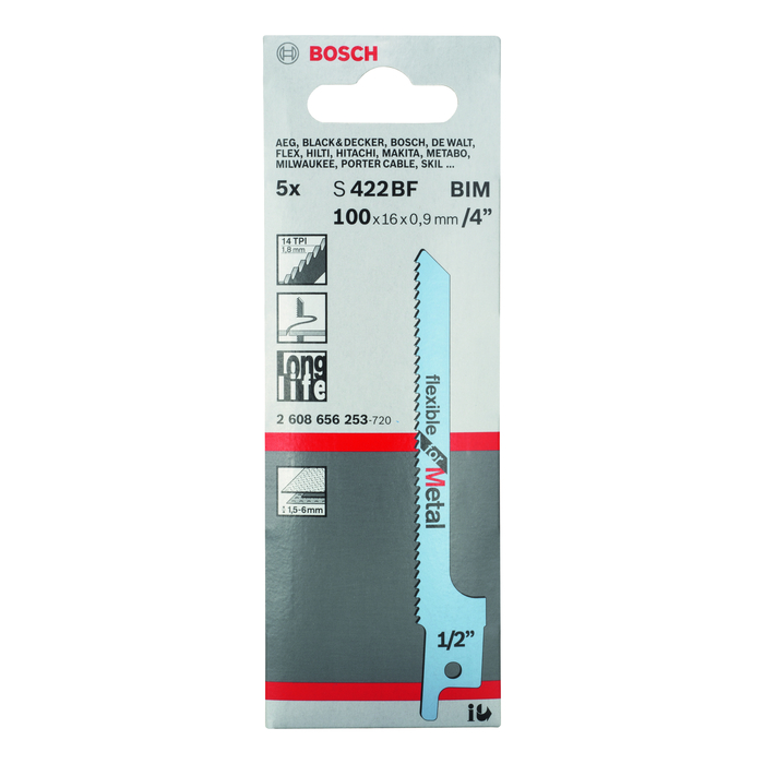 BOSCH Set 5 pânze de ferăstrău sabie Flexible for Metal