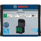 BOSCH PRO Impact Socket Set, cu capace PET, 1/2