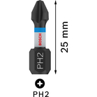 BOSCH Set 2 biți Impact Control 25 mm, PH2