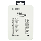 BOSCH Set 19 burghie metal HSS-G în cutie metalică