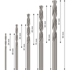 BOSCH PRO Metal HSS-G Twist Drill Bit Set, 5 pcs