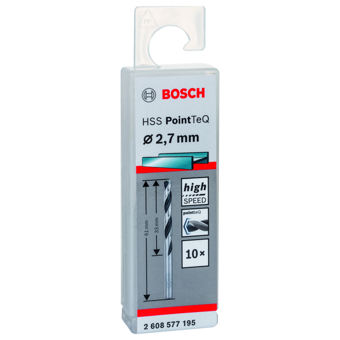 BOSCH Burghiu spiral HSS PointTeQ de 2,7 mm