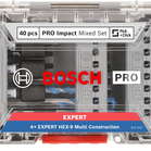 BOSCH Set de 40 burghie PRO Impact Mixed