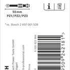 BOSCH Biți de înșurubare PRO PZ Impact, PZ1, PZ2, PZ3, 55 mm, 3 buc.