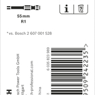 BOSCH Bit de înșurubare PRO Robertson Impact, R1, 55 mm, 2 buc.